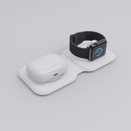 Беспроводное зарядное устройство 2 в 1 для Apple Wacth, Airpods и iPhone