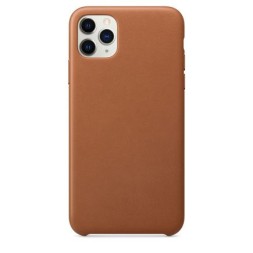Кожаный чехол для iPhone 11 Pro Max, коричневый