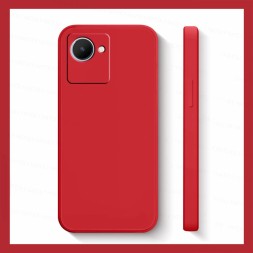 Чехол бархатный Silicone Cover для Realme C30, красный