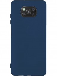 Чехол силиконовый для Xiaomi Poco X3 Pro, тёмно-синий
