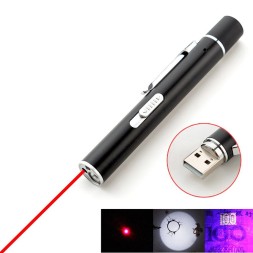 Мини-фонарик для медиков, лазер и фонарь, USB зарядка, (офтальмология, ЛОР)