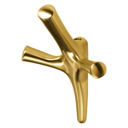 Крючок металлический Древо 16 см, золотой