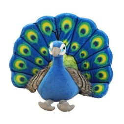 Мягкая игрушка павлин 25см, жар птица, синий