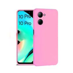 Чехол силиконовый для Realme 10 Pro, розовый