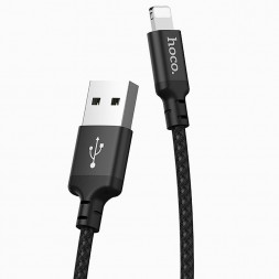 Кабель USB Hoco X14 Lightning, 1 м, черный