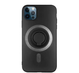 Чехол с магнитным кольцом на 360 градусов для iPhone 12 mini, черный