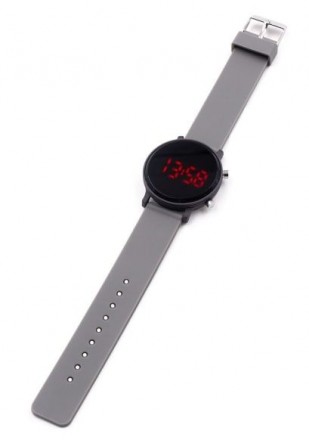 Женские цифровые наручные часы, серые