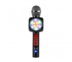 Колонка-микрофон для караоке WS-1816ch, 2х3 Вт, 2600 мАч, подсветка, черный