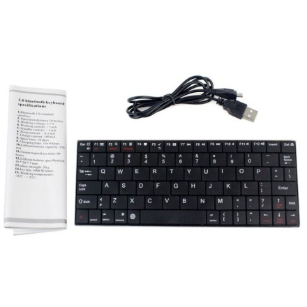 Беспроводная Bluetooth клавиатура HB2000 для планшета, телефона, ПК (черная)