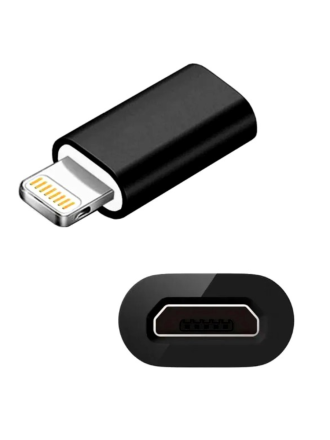 Адаптер-переходник Micro USB на Lightning, черный