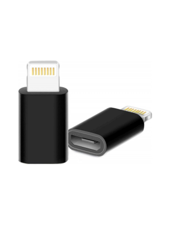 Адаптер-переходник Micro USB на Lightning, черный