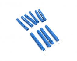 Бигуди резиновые 20шт,  72х13мм, синие