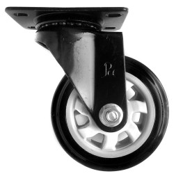 Колесо для тележек &quot;Black&quot; поворотное диаметр 100 мм. - грузоподъемность 80кг