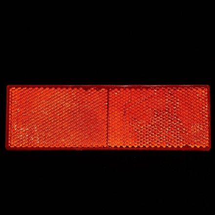 Катафот на самоклеящейся основе, 14.5×5 см, красный - 5 шт