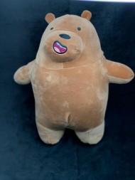 Мягкая игрушка медведь Гризли на присоске, 20 см, коричневый