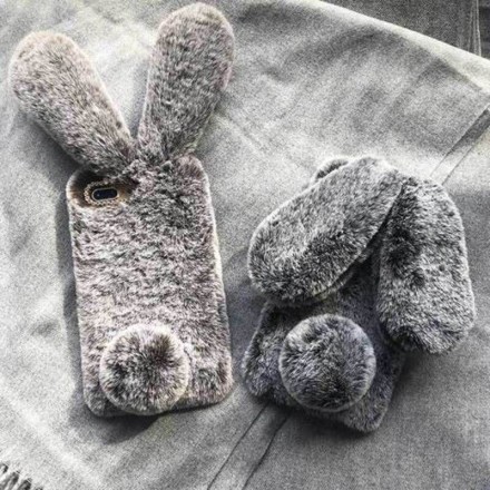 Чехол милый плюшевый кролик для iPhone 7/8 Plus