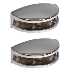 Полкодержатель для стеклянных полок толщиной 8-10 мм, серебряный - 2 шт