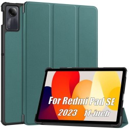 Чехол книжка для Xiaomi Redmi Pad SE 11, темно-зеленая