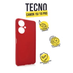 Чехол силиконовый для Tecno Camon 19/19 Pro, красный