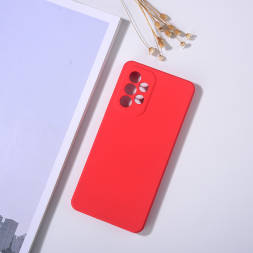 Чехол бархатный Silicone для Samsung A53, красный