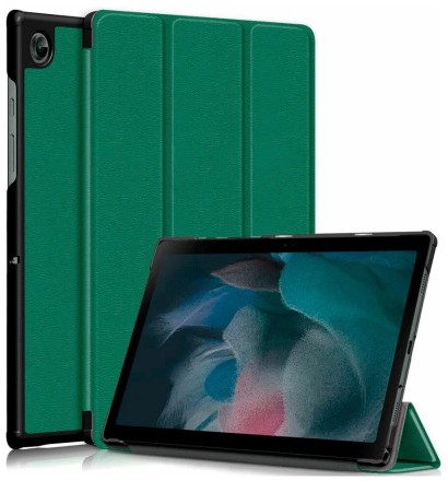 Чехол книжка для Samsung Galaxy Tab A8 10.5 X205/X200, темно-зеленая