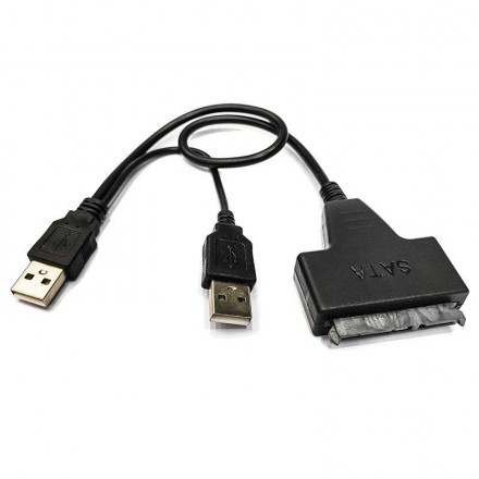 Переходник SATA на USB 2.0 для чтения жестких дисков с корпусом для SATA и HDD 2.5