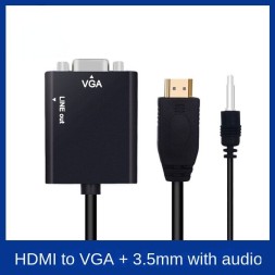 Преобразователь HDMI к VGA кабель адаптер HDMI (папа) к VGA (мама) 1080P видео конвертер с аудио кабелем
