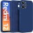 Чехол бархатный Silicone Cover для Xiaomi Redmi 12 4g, темно-синий