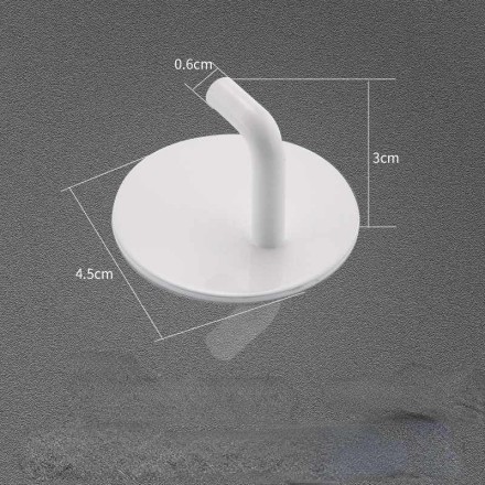 Металлический самоклеящийся настенный крючок вешалка для ванной, белый - 4шт