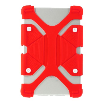 Силиконовый противоударный чехол на планшет универсальный, 7-9 дюймов (красный)
