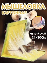 Клеевая картонная ловушка от крыс и мышей - 21 x 30