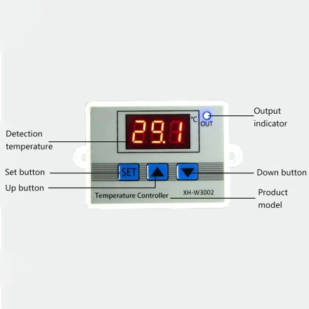 Цифровой термостат-терморегулятор XH-W3002 для контроля температуры программируемый, промышленный