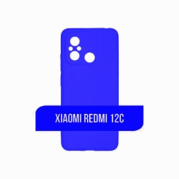 Чехол силиконовый для Xiaomi Redmi 12C, синий