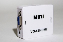 Переходник VGA на HDMI конвертер для ПК, ноутбука, белый