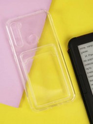 Чехол силикиновый для Xiaomi Redmi Note 8 с карманом для карт, прозрачный