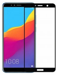 Защитное стекло Full Glue для Huawei Y5P / Y5 2018 / 6 на полный экран, чёрное