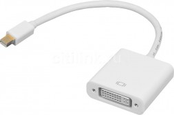 Переходник Mini DisplayPort папа на DVI мама, белый