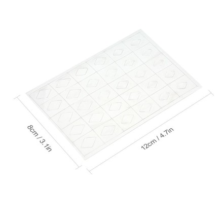 Прозрачные пластиковые наклейки для ногтей ромб - 60 шт