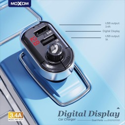 Автомобильный FM трансмиттер и зарядное устройство Moxom MX-VC25