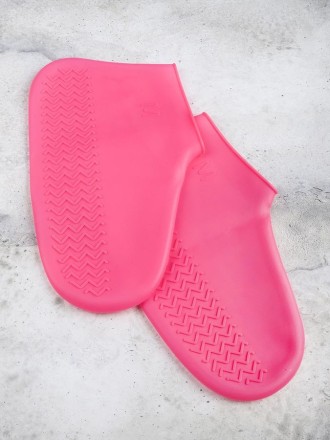 Силиконовые чехлы-бахилы для обуви, розовый, размер S