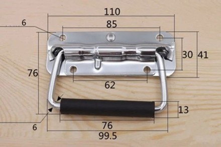 Откидная ручка из нержавеющий стали для ящика/чемодана - 110мм