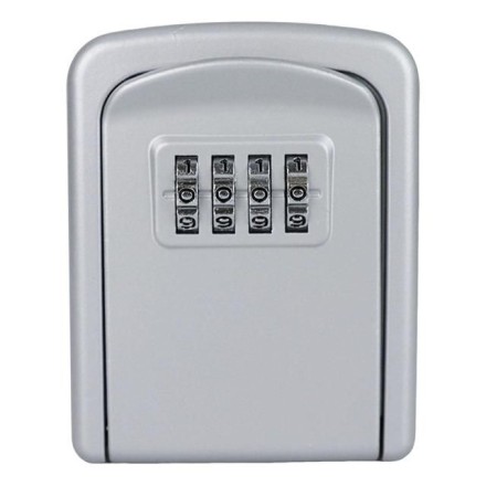 Настенный сейф металлический для хранения ключей с кодовым замком, серый