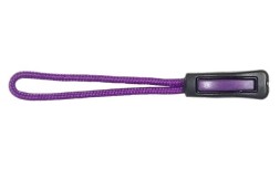 Пуллер для бегунка со шнурком/ арт.13/ цв.черный с фиолетовым 322+175/ дл.63мм - 30 шт