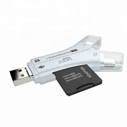 Многофункциональный флэш-накопитель 4 в 1 USB C Micro TF/SD кардридер для iPhone iPad Macbook Android