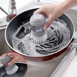 Щетка для мытья посуды с дозатором