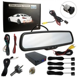 Парковочная видео система для авто ET-439 (зеркало монитор+камера з/в+парктроник)