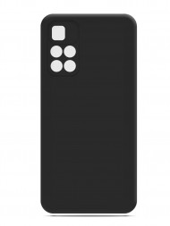 Чехол силиконовый с защитой камеры для Xiaomi Redmi Note 11 Pro, чёрный