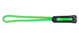 Пуллер для бегунка со шнурком/ арт.13/ цв.черный с ярко-зеленым 322+334/ дл.63мм - 30 шт