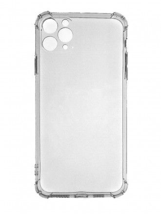 Чехол силиконовый противоударный Антишок для iPhone 11 Pro с защитой камеры, прозрачный
