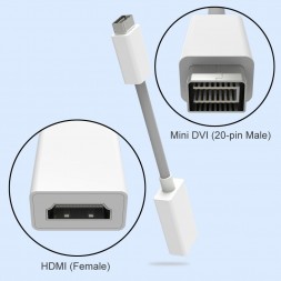 Кабель-переходник Mini DVI папа на HDMI мама